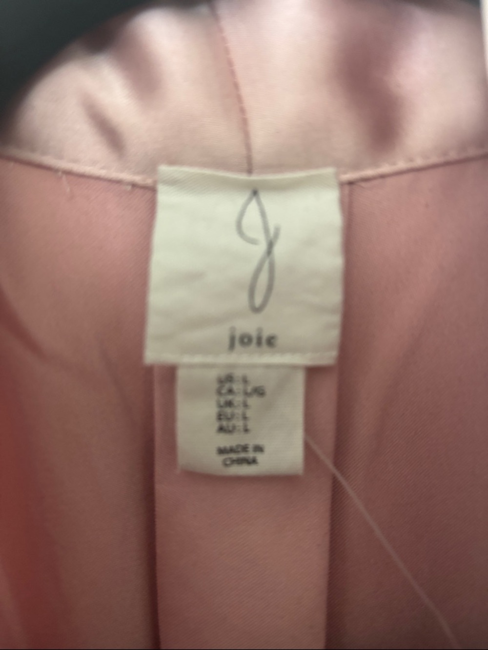 NWOT Joie Soft Rose Pink Poly Silk Top